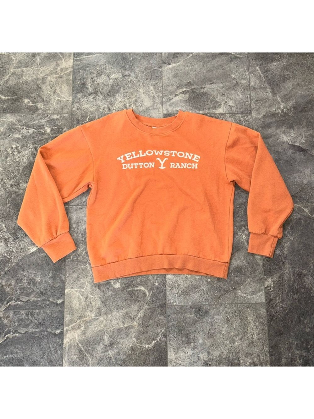 Yellowstone Dutton Ranch Orange Sweatshirt Size XS